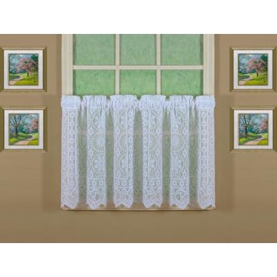 Today's Curtain Hopewell Premium cafégardin i spets 61 cm, vit, 147 cm B x 61 cm L Today's Curtain Hopewell Premium cafégardin i spets 61 cm, vit, 147 cm B x 61 cm L