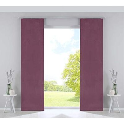 Gardinenbox Gardinlåda uppsättning av 2 ytgardiner mörkläggning glidande gardiner "Milano" sammet ogenomskinlig mörkläggning panelvagnar viktstänger, gammalrosa H x B 245 x 60 cm, 203571-2 Gardinenbox Gardinlåda uppsättning av 2 ytgardiner mörkläggning glidande gardiner "Milano" sammet ogenomskinlig mörkläggning panelvagnar viktstänger, gammalrosa H x B 245 x 60 cm, 203571-2