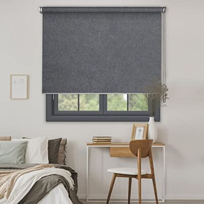 MADECOSTORE ockult rullgardin med sammetseffekt must-sortiment grå L49 x H190 cm MADECOSTORE ockult rullgardin med sammetseffekt must-sortiment grå L49 x H190 cm