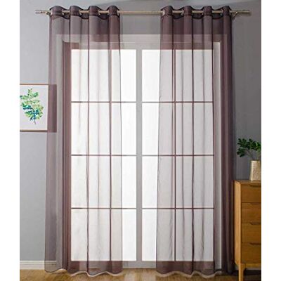 Gardinenbox Gardinlåda 2-pack set öglor transparent »Uni« Gardine Stores draperi öglor blybandstängning vardagsrum, 20332-cn2, 100% polyester, brun, H x B 225 x 140 cm Gardinenbox Gardinlåda 2-pack set öglor transparent »Uni« Gardine Stores draperi öglor blybandstängning vardagsrum, 20332-cn2, 100% polyester, brun, H x B 225 x 140 cm