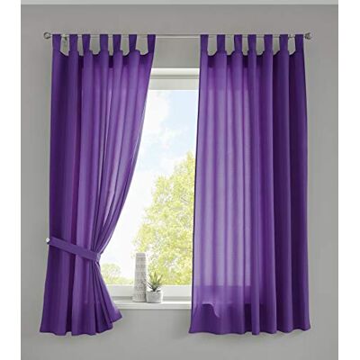 Gardinenbox Uppsättning av 2 gardiner sjal "Berlin" H x B 175 x 140 cm lila ogenomskinlig mikrosatin ljusgenomsläppligt veckband uni matt, 20400N2 Gardinenbox Uppsättning av 2 gardiner sjal "Berlin" H x B 175 x 140 cm lila ogenomskinlig mikrosatin ljusgenomsläppligt veckband uni matt, 20400N2