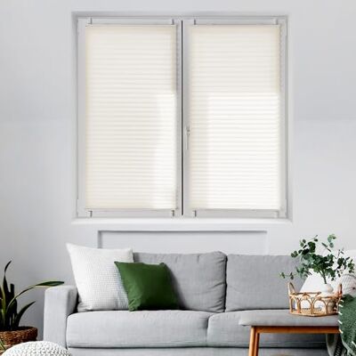 Blindecor Plisserad gardin utan borrning, 4 LOCK 29 beige 90 x 220 cm, genomskinlig veckad för vikbara fönster. Blindecor Plisserad gardin utan borrning, 4 LOCK 29 beige 90 x 220 cm, genomskinlig veckad för vikbara fönster.