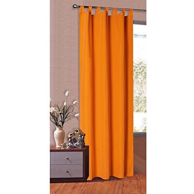 Gardinenbox Uppsättning av 1 gardiner ogenomskinlig matta, enfärgad gardin med slingor. Tillverkad av ädelt mikrosatin mikrofibertyg, 175 x 140, orange, 20400 Gardinenbox Uppsättning av 1 gardiner ogenomskinlig matta, enfärgad gardin med slingor. Tillverkad av ädelt mikrosatin mikrofibertyg, 175 x 140, orange, 20400