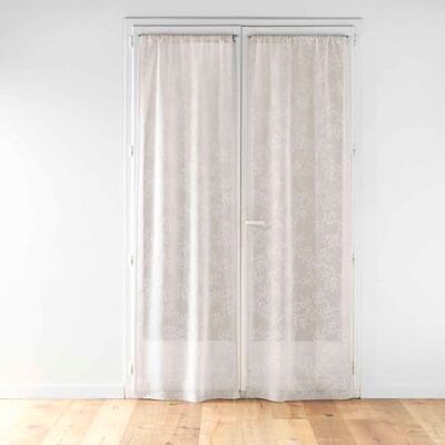 Douceur d'Intérieur , Rakt par stångpass (2 x 70 x 200 cm) Karla Taupe, vävd slöja applicerad Douceur d'Intérieur , Rakt par stångpass (2 x 70 x 200 cm) Karla Taupe, vävd slöja applicerad