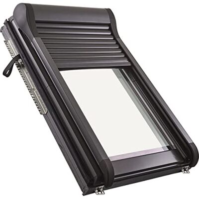 Roto Original ytterrullgardiner ZRO manuell antracit metallisk dubbelväggiga aluminium-lameller skydd mot ljus, värme och kyla samt inbrott ytterrullgardin för Designo R6/R8 storlek 114/140 11/14 Roto Original ytterrullgardiner ZRO manuell antracit metallisk dubbelväggiga aluminium-lameller skydd mot ljus, värme och kyla samt inbrott ytterrullgardin för Designo R6/R8 storlek 114/140 11/14