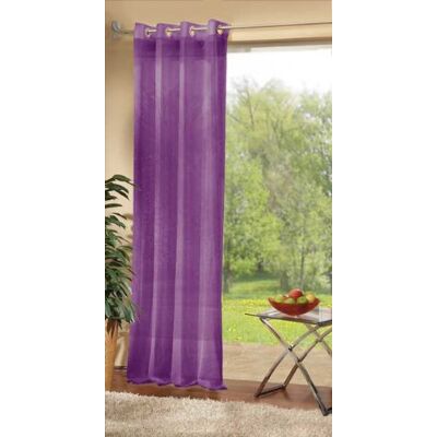 Gardinenbox Gardinlåda voile Ösen Gardinhalsduk transparent UNI blyband, 100% polyester, lila, H x B 225 x 140 cm Gardinenbox Gardinlåda voile Ösen Gardinhalsduk transparent UNI blyband, 100% polyester, lila, H x B 225 x 140 cm