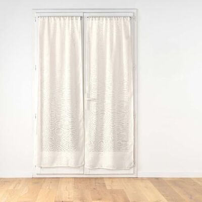 Douceur d'Intérieur , Rakt par stångpass (2 x 70 x 200 cm) naturlig Haltona, vävd linneeffekt Douceur d'Intérieur , Rakt par stångpass (2 x 70 x 200 cm) naturlig Haltona, vävd linneeffekt
