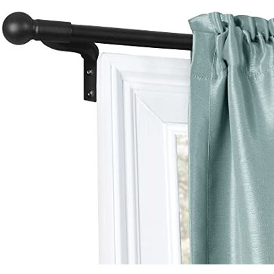 Zenna Home Maytex Smart mätning enkel installation kafé fönsterstång, multi 18"-48" Svart Zenna Home Maytex Smart mätning enkel installation kafé fönsterstång, multi 18"-48" Svart