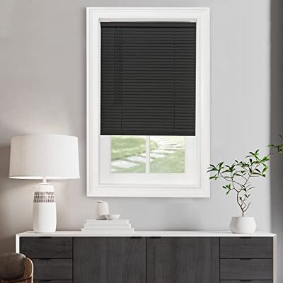 ACHIM Home Furnishings ljusfilter sladdlös Morningstar minirulle, 2,5 cm, vinyl, svart, 34 x 64 tum ACHIM Home Furnishings ljusfilter sladdlös Morningstar minirulle, 2,5 cm, vinyl, svart, 34 x 64 tum