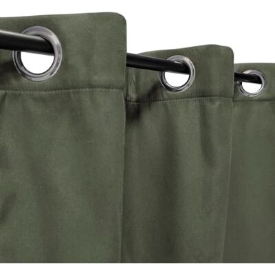Atout Ciel Mockad termisk gardin fodrad fleece 140 x 240 cm klar att lägga, khaki Atout Ciel Mockad termisk gardin fodrad fleece 140 x 240 cm klar att lägga, khaki