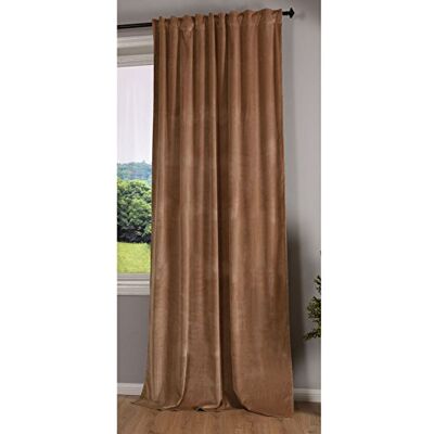 Gardinenbox Gardinlåda mörkläggning gardin "Milano" sammet ogenomskinlig slinga band tunnelgenomföring blackout-strykband kan förkortas sand 1 st H x B 280 x 135 cm, 20357 Gardinenbox Gardinlåda mörkläggning gardin "Milano" sammet ogenomskinlig slinga band tunnelgenomföring blackout-strykband kan förkortas sand 1 st H x B 280 x 135 cm, 20357