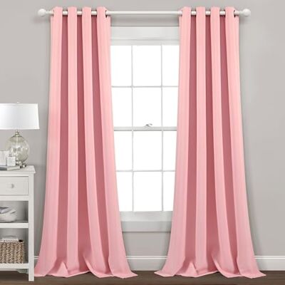 Lush Decor Isolerad genomföring mörkläggning fönster gardin panel par, saga rosa, 213 cm lång x 132 cm bred Lush Decor Isolerad genomföring mörkläggning fönster gardin panel par, saga rosa, 213 cm lång x 132 cm bred