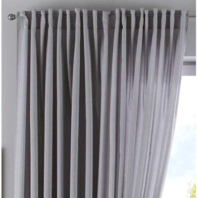 Gardinenbox Gardin dolda slingor cationic "JENA" H x B 250 x 300 cm, silver, ogenomskinligt linneutseende, gardin, melerad, gardinband med gardinomtag, 2019037 Gardinenbox Gardin dolda slingor cationic "JENA" H x B 250 x 300 cm, silver, ogenomskinligt linneutseende, gardin, melerad, gardinband med gardinomtag, 2019037