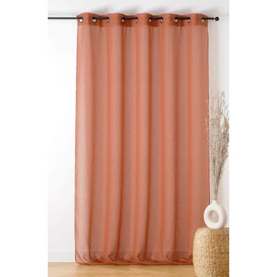 LINDER Voilage Bouclette Pistolpistolfärg öljetter tegelorange färg 290 x 240 cm 100% polyester Boucline kollektion LINDER Voilage Bouclette Pistolpistolfärg öljetter tegelorange färg 290 x 240 cm 100% polyester Boucline kollektion