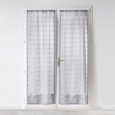Douceur d'Intérieur , Rakt par stångpass (2 x 70 x 240 cm) uppriktig grå, sandblästrad segel Douceur d'Intérieur , Rakt par stångpass (2 x 70 x 240 cm) uppriktig grå, sandblästrad segel