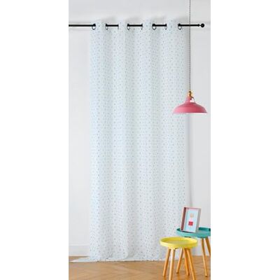 LINDER Polka prickar mönstrad slöja vävd och färgad i Frankrike barnslig klassisk stil färg ecru och grön gevärskanna öljetter finish 150 x 240 cm 100% polyester Sophie-kollektion LINDER Polka prickar mönstrad slöja vävd och färgad i Frankrike barnslig klassisk stil färg ecru och grön gevärskanna öljetter finish 150 x 240 cm 100% polyester Sophie-kollektion