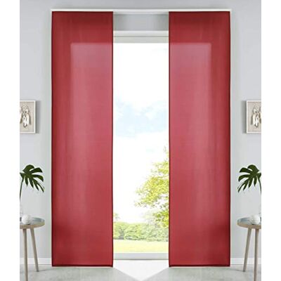 Gardinenbox Gardinlåda 2-pack skjutgardiner ytdraperier mikrofiber draperi Gardiner skjul matt panelbil besvärsstänger, 100% polyester, Bordeaux, H x B 245 x 60 cm Gardinenbox Gardinlåda 2-pack skjutgardiner ytdraperier mikrofiber draperi Gardiner skjul matt panelbil besvärsstänger, 100% polyester, Bordeaux, H x B 245 x 60 cm
