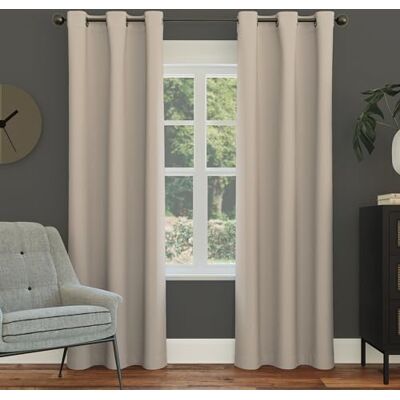 Sun Zero Easton energisparande mörkläggningsgardin, panel, 102 cm x 305 cm, sten Sun Zero Easton energisparande mörkläggningsgardin, panel, 102 cm x 305 cm, sten