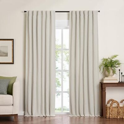 Elrene hem mode harv solid textur mörkläggning enkelt fönster gardinpanel, 132 cm x 213 cm, naturlig Elrene hem mode harv solid textur mörkläggning enkelt fönster gardinpanel, 132 cm x 213 cm, naturlig