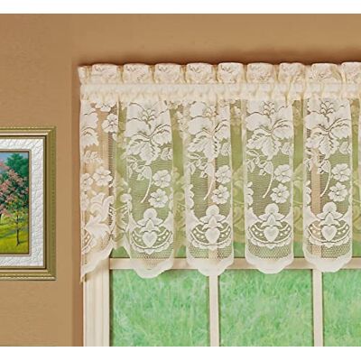 Today's Curtain Blommig klätterväxt spets skräddarsydd kappa 45 cm, elfenben, 60 W x 18 L Today's Curtain Blommig klätterväxt spets skräddarsydd kappa 45 cm, elfenben, 60 W x 18 L