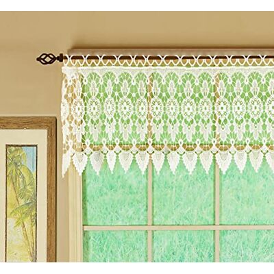 Today's Curtain Dagens gardinmedaljong makramé skräddarsydd kappa 40,6 cm, Ecru,48 B x 16 L Today's Curtain Dagens gardinmedaljong makramé skräddarsydd kappa 40,6 cm, Ecru,48 B x 16 L