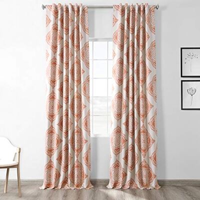 HPD Half Price Drapes HPD halvt pris draperier tryckta mörkläggningsgardiner för rum 50 x 84 (1 panel), BOCH-KC27-84, Henna HPD Half Price Drapes HPD halvt pris draperier tryckta mörkläggningsgardiner för rum 50 x 84 (1 panel), BOCH-KC27-84, Henna