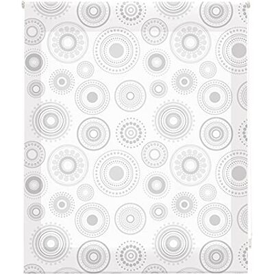 Blindecor genomskinlig rullhylla med digital tryck Forms Circle, 150 x 180 cm (bredd x höjd). Tygstorlek 147 x 175 cm Blindecor genomskinlig rullhylla med digital tryck Forms Circle, 150 x 180 cm (bredd x höjd). Tygstorlek 147 x 175 cm