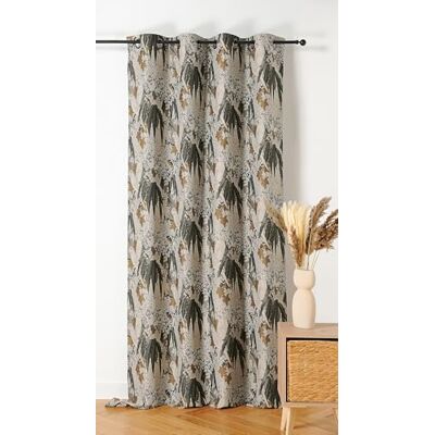 LINDER Vävd och färgad gardin i Frankrike exotisk stil pistolkanonfärgad öljetter linne och kolgrå färg Mått 140 x 260 cm 100% polyester parakiekollektion LINDER Vävd och färgad gardin i Frankrike exotisk stil pistolkanonfärgad öljetter linne och kolgrå färg Mått 140 x 260 cm 100% polyester parakiekollektion