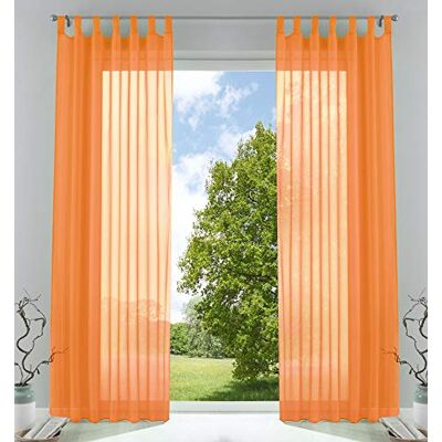 Gardinenbox 2-pack gardiner transparent gardin set vardagsrum voile gardin med blybandkant H x B 245 x 140 cm orange, 6 000 CN Gardinenbox 2-pack gardiner transparent gardin set vardagsrum voile gardin med blybandkant H x B 245 x 140 cm orange, 6 000 CN