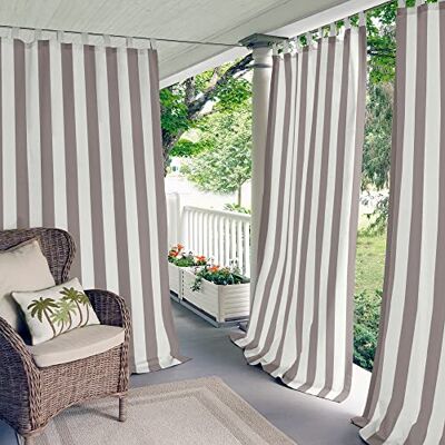 Elrene Home Fashions 026865874464 inomhus/utomhus flik topp rand enkel panel fönster gardin draperi 50"X108" Grått Elrene Home Fashions 026865874464 inomhus/utomhus flik topp rand enkel panel fönster gardin draperi 50"X108" Grått