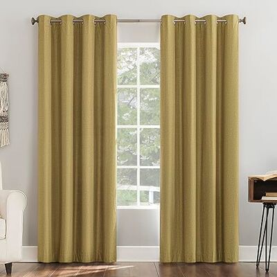 Sun Zero Columbia Mörkläggningsgardin, värmeisolerande, energisparande, 100% mörkläggande, panelgardin, 2-pack, 127 x 241 cm Sun Zero Columbia Mörkläggningsgardin, värmeisolerande, energisparande, 100% mörkläggande, panelgardin, 2-pack, 127 x 241 cm