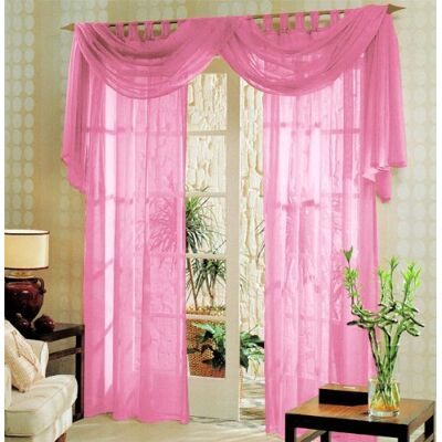Gardinenbox Voile komplett gardin-set 3 st., Rosa, 60999 Gardinenbox Voile komplett gardin-set 3 st., Rosa, 60999