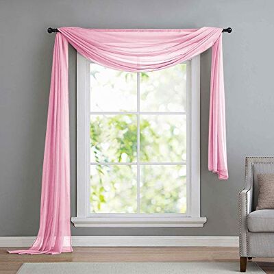 Gardinenbox Tvärkappa frihandsdekoration av transparent voile, det perfekta komplementet till våra gardiner, 140 x 600, ljusrosa, 560 Gardinenbox Tvärkappa frihandsdekoration av transparent voile, det perfekta komplementet till våra gardiner, 140 x 600, ljusrosa, 560