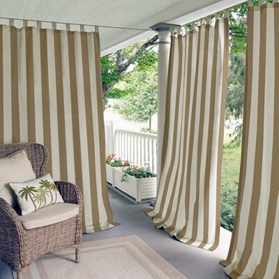 Elrene Home Fashions 026865874464 inomhus/utomhus flik topp rand enkel panel fönster gardin draperi 50 Inches x 108 Inches Naturligt Elrene Home Fashions 026865874464 inomhus/utomhus flik topp rand enkel panel fönster gardin draperi 50 Inches x 108 Inches Naturligt