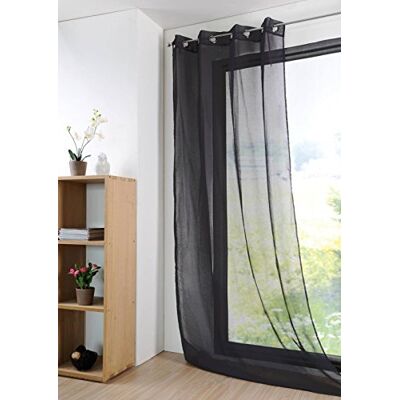 Stof Lovely Casa Monna gardin 140 x 280 cm polyester svart 280 x 140 cm Stof Lovely Casa Monna gardin 140 x 280 cm polyester svart 280 x 140 cm