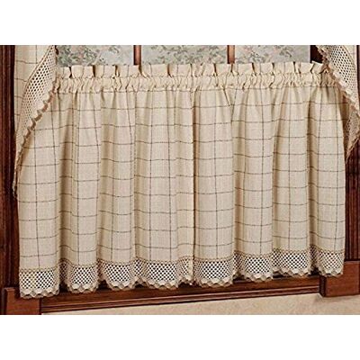 Sweet Home Collection Köksgardiner, bomull, fönstergardiner, par, 91 cm Tier, Adirondack Toast Sweet Home Collection Köksgardiner, bomull, fönstergardiner, par, 91 cm Tier, Adirondack Toast
