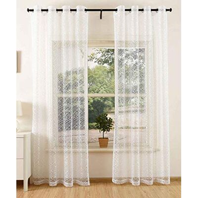 Vit Nätgardin - 245x140cm - Modern Nätstil Vit Nätgardin - 245x140cm - Modern Nätstil