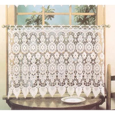 Today's Curtain Dagens gardinmedaljong makramé nivå 24 tum, Ecru, 35 B x 24 L Today's Curtain Dagens gardinmedaljong makramé nivå 24 tum, Ecru, 35 B x 24 L