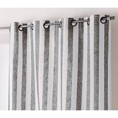 LINDER - Gestreifter Vorhang - Vit/Grå - Curtain LINDER - Gestreifter Vorhang - Vit/Grå - Curtain