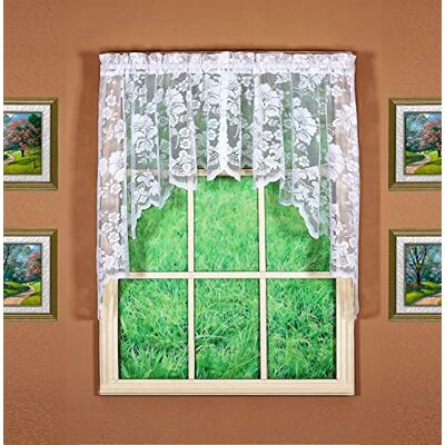 Today's Curtain Blommiga vinstockar spets byt 96,5 cm, vit, 60 W x 38 L Today's Curtain Blommiga vinstockar spets byt 96,5 cm, vit, 60 W x 38 L
