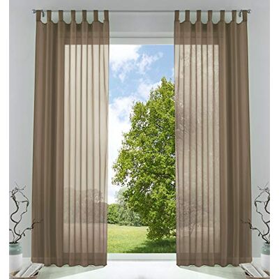 Gardinenbox 2-pack gardiner transparent gardin set vardagsrum voile gardin med blybandkant H x B 245 x 140 cm nougat, 6 000 CN Gardinenbox 2-pack gardiner transparent gardin set vardagsrum voile gardin med blybandkant H x B 245 x 140 cm nougat, 6 000 CN