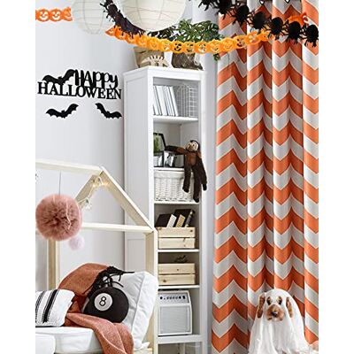 Melodieux Fashion Chevron Curtains for Living Room Dining Room, Darkening Blackout Grommet Top Window Drapes Soundproof Thermal Insulated for Bedroom, 84 Inches Long, 52 by 84 Inch, Orange (1 Panel) Melodieux Fashion Chevron Curtains for Living Room Dining Room, Darkening Blackout Grommet Top Window Drapes Soundproof Thermal Insulated for Bedroom, 84 Inches Long, 52 by 84 Inch, Orange (1 Panel)