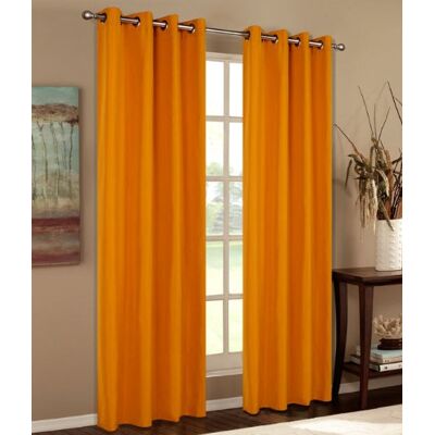 Gardinenbox Gardin ogenomskinlig halsduk, 2 stycken 245 x 140 (HxB) matta enfärgad gardin med öljetter, orange-material av mikrofibertyg, 204050 Gardinenbox Gardin ogenomskinlig halsduk, 2 stycken 245 x 140 (HxB) matta enfärgad gardin med öljetter, orange-material av mikrofibertyg, 204050