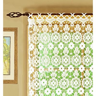 Today's Curtain Medaljong makramé panel 63 tum, Ecru,48 W x 63 L Today's Curtain Medaljong makramé panel 63 tum, Ecru,48 W x 63 L