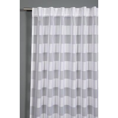 Gardinia Sehlbach färdig gardin med osynliga öglor, ränder, vit, 140 x 245 cm, gardiner, genomskinliga, osynliga öglor, Oeko-Tex-certifierad, förkortningsremsa ingår Gardinia Sehlbach färdig gardin med osynliga öglor, ränder, vit, 140 x 245 cm, gardiner, genomskinliga, osynliga öglor, Oeko-Tex-certifierad, förkortningsremsa ingår