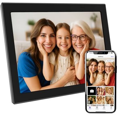 Xoro 11 tums WiFi-digital fotoram, 1280 x 800 HD IPS pekskärm, 16 GB minne, automatisk rotation, dela foton direkt från var som helst Xoro 11 tums WiFi-digital fotoram, 1280 x 800 HD IPS pekskärm, 16 GB minne, automatisk rotation, dela foton direkt från var som helst
