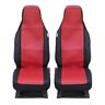 Autobits 2 x SEAT COVER FRONT fodral röd svart polyestertyg med originalförpackning
