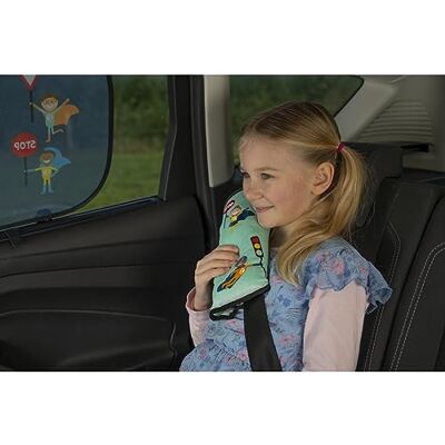 Cartrend Bälteskudde HEROS, skyddar mot skador, stor och bekväm, färgglad design för barn, 1 styck, mynta Cartrend Bälteskudde HEROS, skyddar mot skador, stor och bekväm, färgglad design för barn, 1 styck, mynta