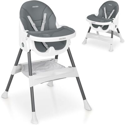 Ricokids barnstol baby barnstol – från 6 månader – matstol – justerbar höjd – avtagbar matbräda – säkerhetsbälte – grå Ricokids barnstol baby barnstol – från 6 månader – matstol – justerbar höjd – avtagbar matbräda – säkerhetsbälte – grå