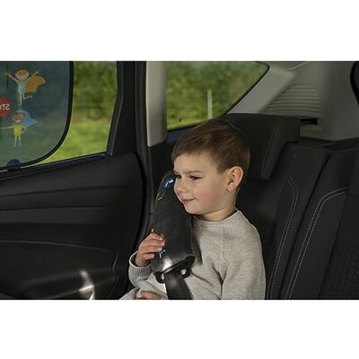 Cartrend HERO bälteskudde skyddar mot skador, stor och bekväm, färgglad design för barn, 1 styck, grå Cartrend HERO bälteskudde skyddar mot skador, stor och bekväm, färgglad design för barn, 1 styck, grå
